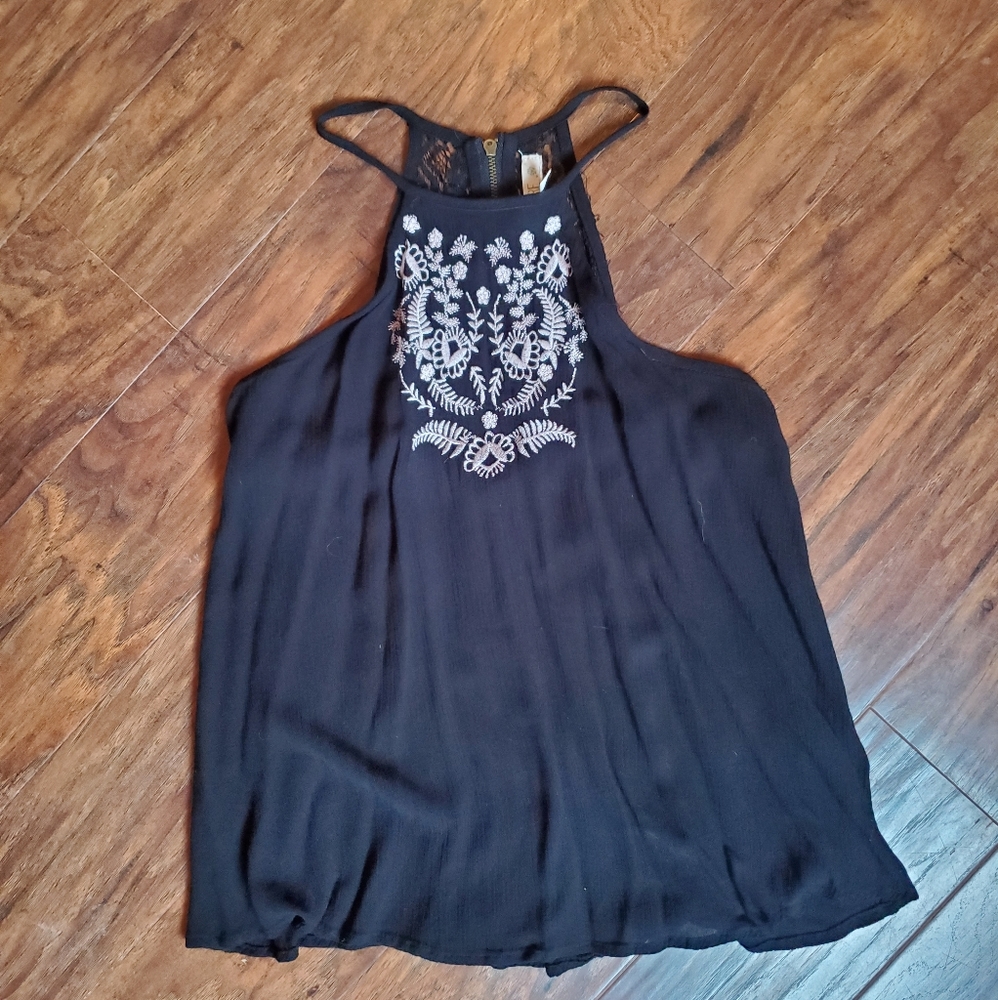 Love, Fire Zip Back Crop Tank